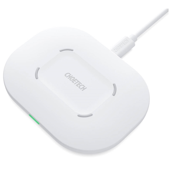 უსადენო დამტენი Choetech T550-F, 15W, USB-C, Wireless Charger, White