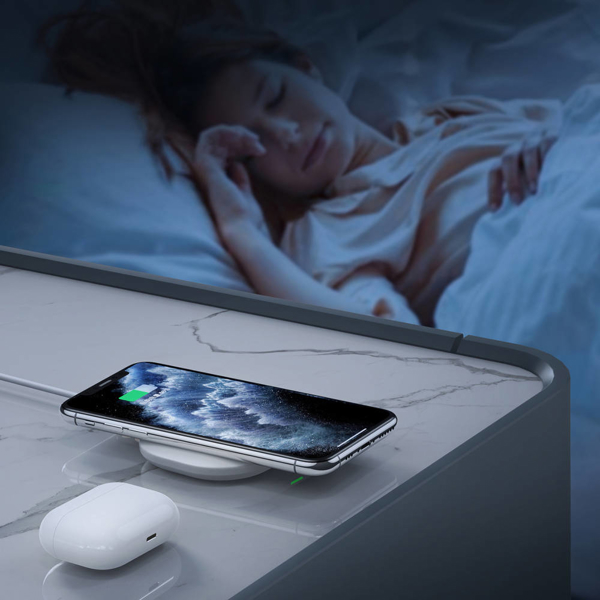 უსადენო დამტენი Choetech T550-F, 15W, USB-C, Wireless Charger, White