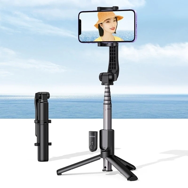 სელფის ჯოხი UGREEN LP508 (50758), Bluetooth, Selfie Stick Tripod, Black EOL