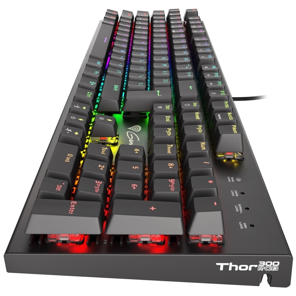 Genesis THOR 300 RED SWITCH, Wired, RGB, USB, Gaming Keyboard, Black