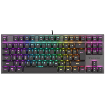 Genesis THOR 303 TKL BLACK, Wired, RGB, USB, Gaming Keyboard, Black