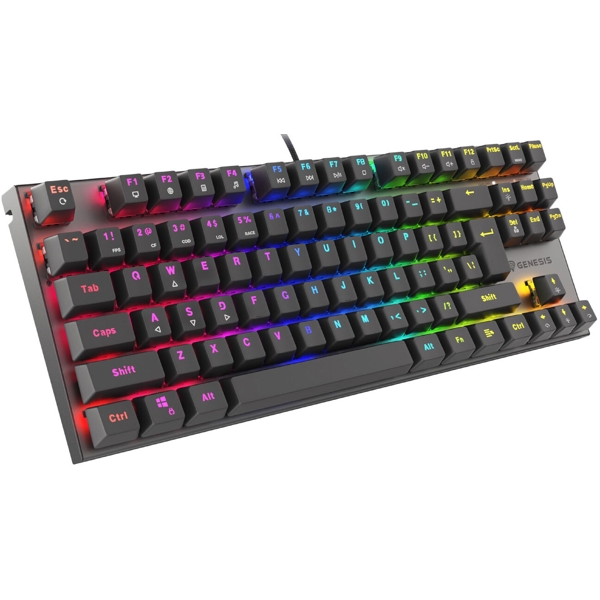 Genesis THOR 303 TKL BLACK, Wired, RGB, USB, Gaming Keyboard, Black