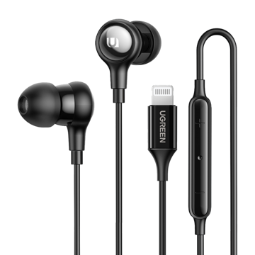 UGREEN EP103 (30631), In-Ear Headphones, Wired, Lightning, Black