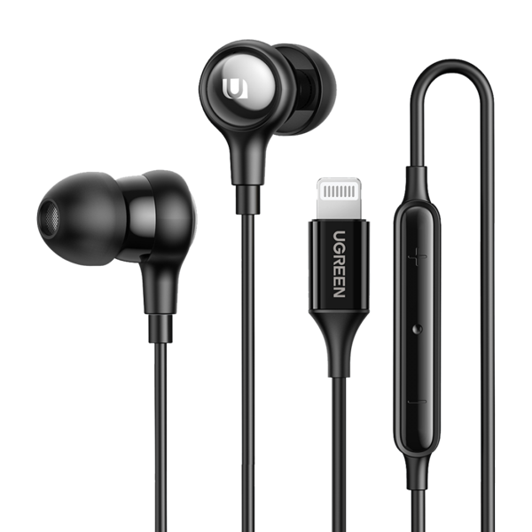 UGREEN EP103 (30631), In-Ear Headphones, Wired, Lightning, Black