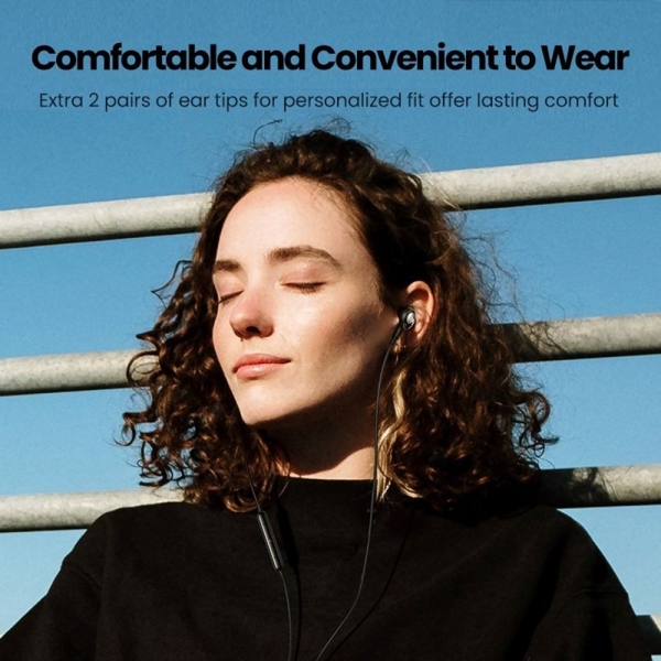 ყურსასმენი UGREEN EP103 (30638), In-Ear Headphones, Wired, Type-C, Black