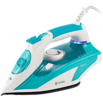 ორთქლის უთო Vitek VT-8355, 2600W, 400ML, Steam Iron, Blue