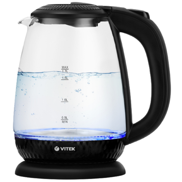 Vitek VT-7074, 2200W, 1.7L, Electric Kettle, Black