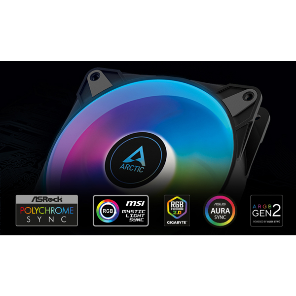 ქულერი Arctic ACFAN00231A P12, RGB, 120mm, 2000RPM, Cooler, Black