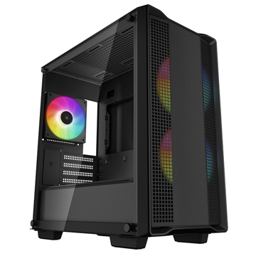 ქეისი Deepcool CC360 ARGB, Computer Case, Mini-ITX, Micro-ATX, USB3.0, USB2.0×1, Audio, Black