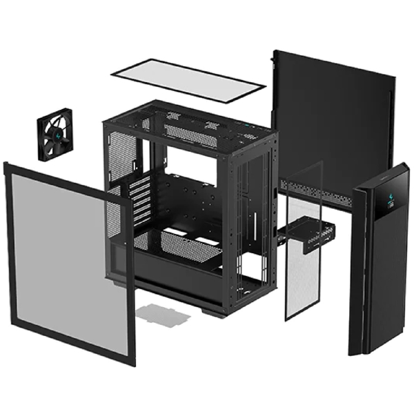 Deepcool CH510 MESH DIGITAL, Computer Case, MidT, MicroATX, Mini-ITX, USB-C, USB3.0, Black