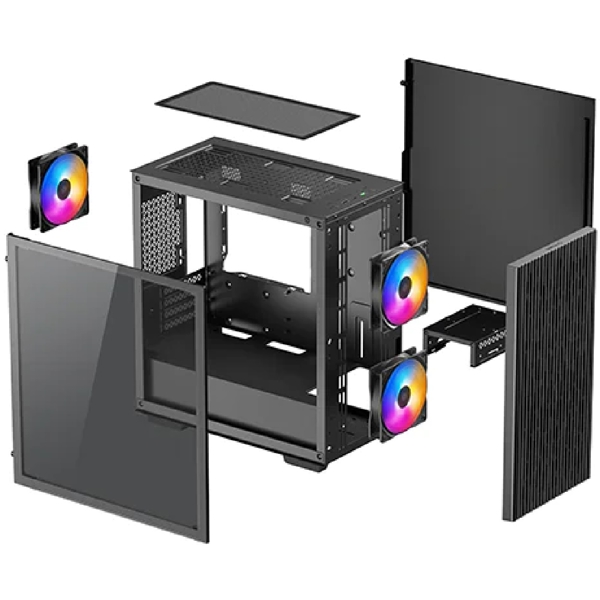 Deepcool MATREXX 40 3FS, Computer Case, MATX, MicroATX, Mini-ITX, USB3.0×1, USB2.0×1, Black