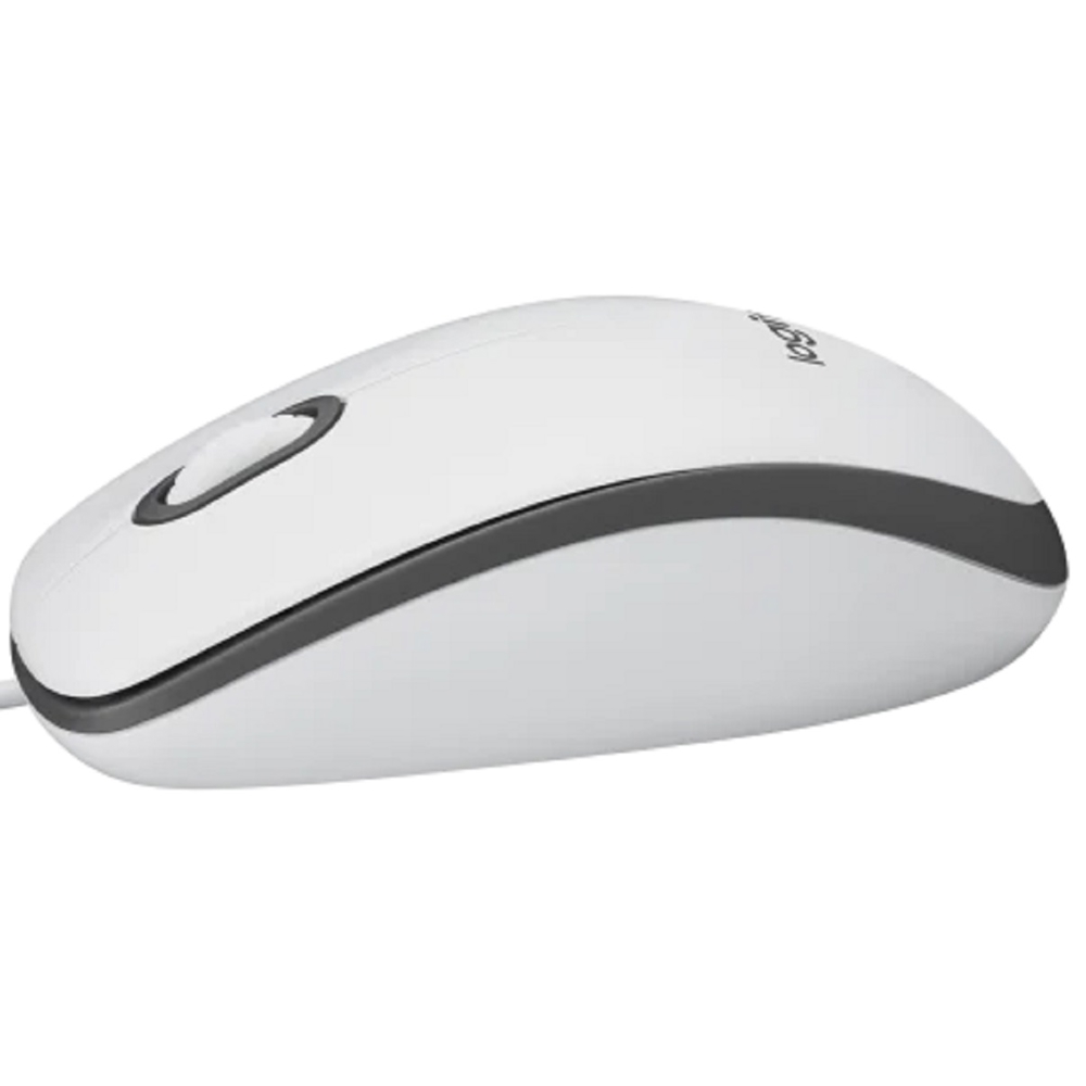 მაუსი Logitech 910-006764 M100, Wired, USB, Mouse, White