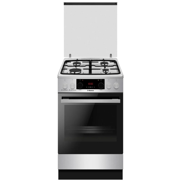 Hansa FCMXS59363 4 Gas, Oven, Silver