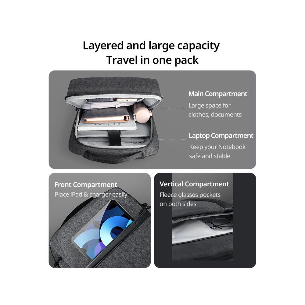 UGREEN LP664 (90798), Backpack, Gray