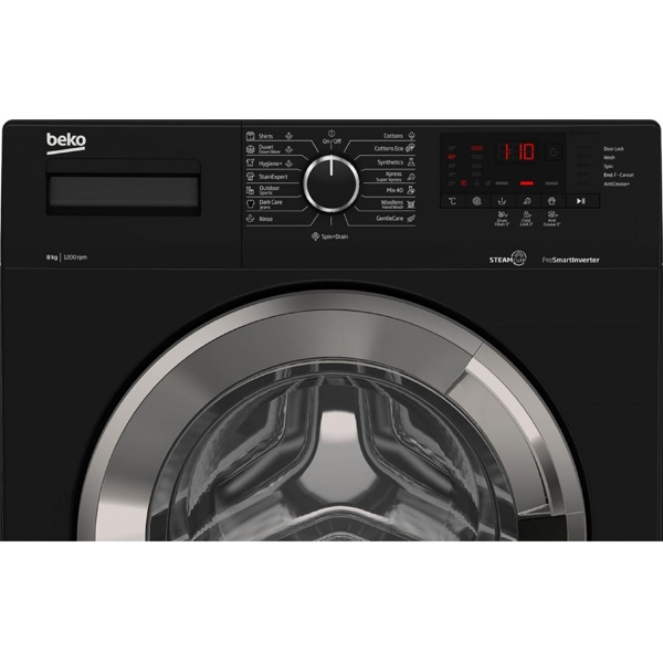 სარეცხი მანქანა Beko WTV 8612 XBCI b100, 8Kg, A+++, 1000Rpm, Washing Machine, Black