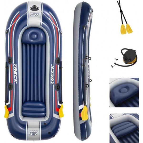 გასაბერი ნავი Bestway 61110 Hydro-Force Treck X3, 270Kg, Inflatable Boat, Blue