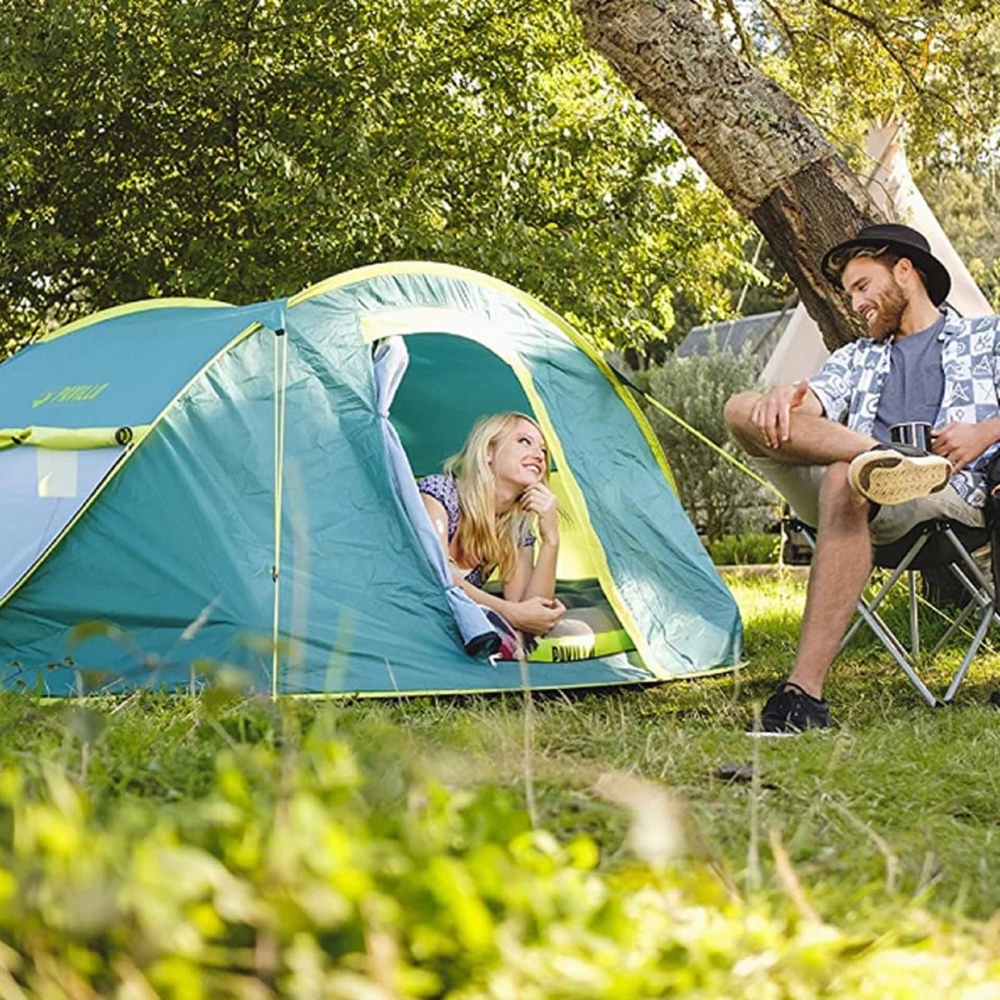 Bestway 68087, 4 Person Tent, Blue/Yellow
