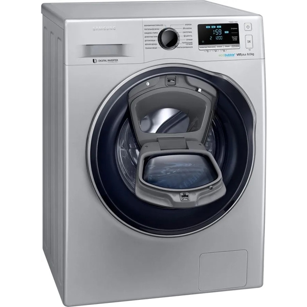 სარეცხი მანქანა Samsung WW80K6210RS/LD, 8Kg, A+++, 1200Rpm, 58Db, Washing Machine, Gray