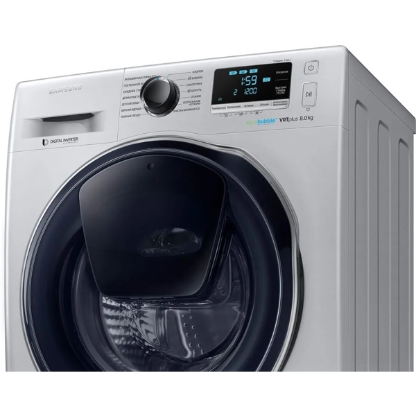 სარეცხი მანქანა Samsung WW80K6210RS/LD, 8Kg, A+++, 1200Rpm, 58Db, Washing Machine, Gray