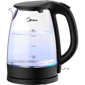 ელექტრო ჩაიდანი Midea MK-17G02A2, 2200W, 1.7L, Electric Kettle, Transparent