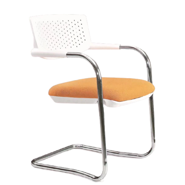 ALLX SF119, Visitor Chair, Silver/White