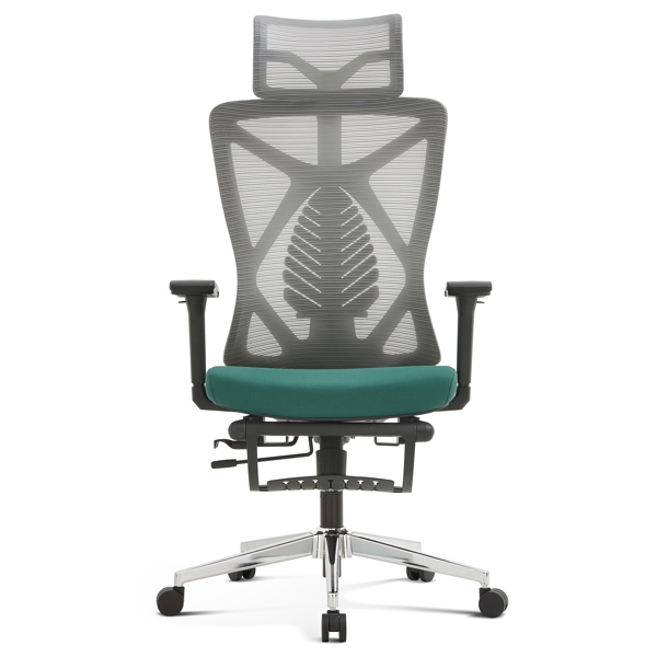 საოფისე სავარძელი ALLX MS-2216C, Office Chair, Gray/Green