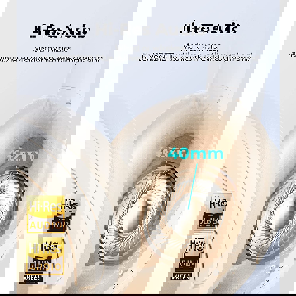 Edifier W820NB Plus, Headset, Wireless, Bluetooth, Ivory