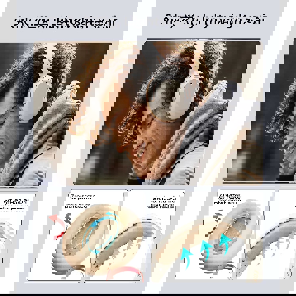 ყურსასმენი Edifier W820NB Plus, Headset, Wireless, Bluetooth, Ivory