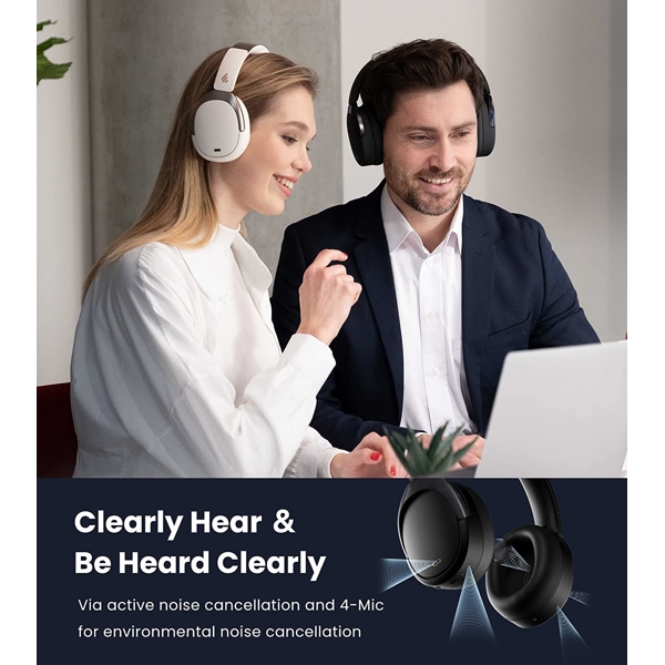 ყურსასმენი Edifier WH950NB, Active Noise Cancelling Headphones, Bluetooth 5.3, LDAC Hi-Res Audio, Wireless, Black