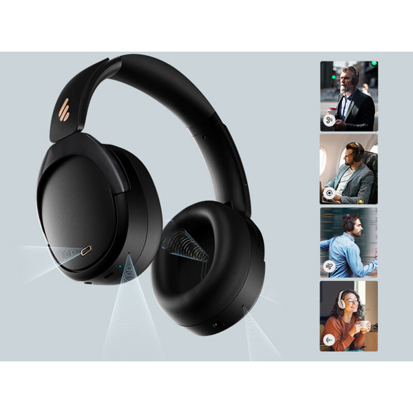 ყურსასმენი Edifier WH950NB, Active Noise Cancelling Headphones, Bluetooth 5.3, LDAC Hi-Res Audio, Wireless, Black