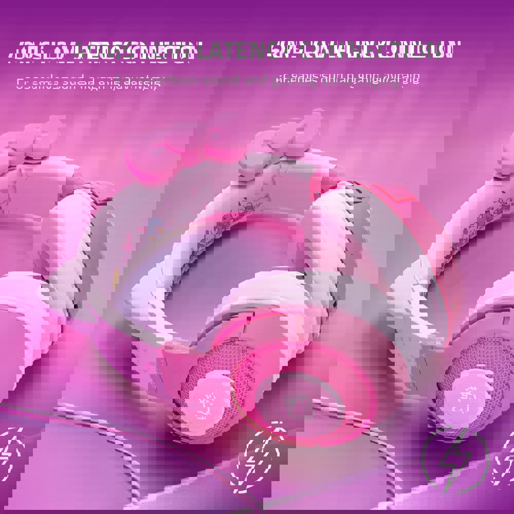 ყურსასმენი Razer RZ04-03520300-R3M1 Kraken, Headset, Wireless, USB, BT, White/Pink