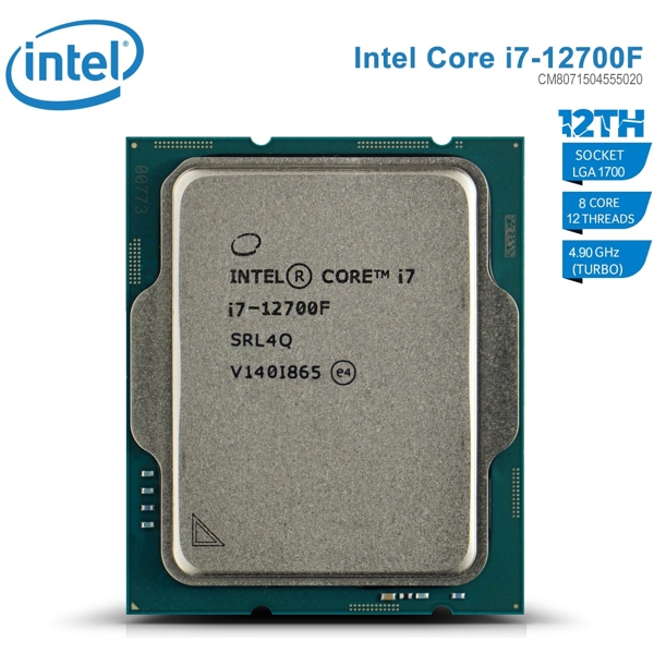 პროცესორი Intel Core i7-12700F, 25Mb Cache, 2.1 GHz, Tray