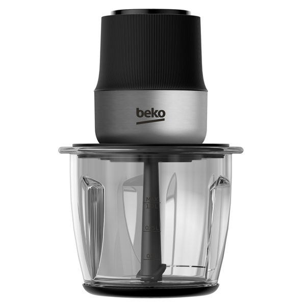 Beko CHG 81442 BX, 400W, 1L, Chopper, Black/Silver