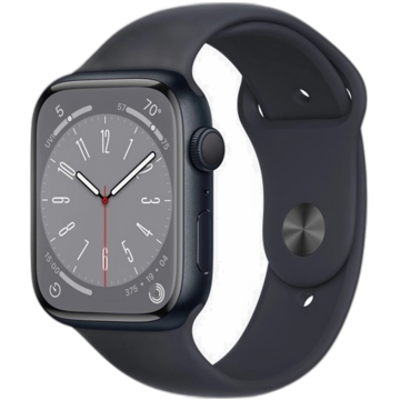 სმარტ საათი Apple MNP13GK/A Series 8, 1.9", 45mm, IP6X, Waterproof, Bluetooth, Wi-Fi, Smart Watch, Gray