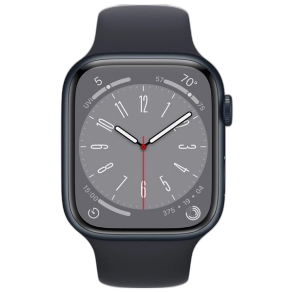 Apple MNP13GK/A Series 8, 1.9", 45mm, IP6X, Waterproof, Bluetooth, Wi-Fi, Smart Watch, Gray