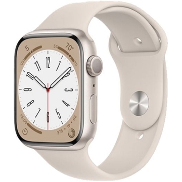 Apple MNP23RB/A Series 8, 1.9", IP6X, Waterproof, Bluetooth, Wi-Fi, Smart Watch, Beige