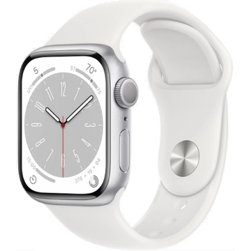 Apple MP6K3RB/A Series 8, 1.69", 41mm, Waterproof, Bluetooth, Wi-Fi, Smart Watch, White