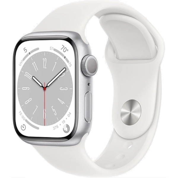 სმარტ საათი Apple MP6K3RB/A Series 8, 1.69", 41mm, Waterproof, Bluetooth, Wi-Fi, Smart Watch, White