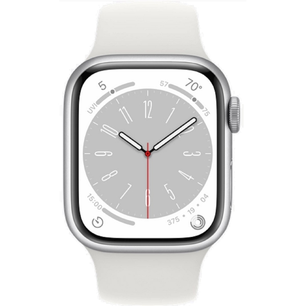 სმარტ საათი Apple MP6K3RB/A Series 8, 1.69", 41mm, Waterproof, Bluetooth, Wi-Fi, Smart Watch, White