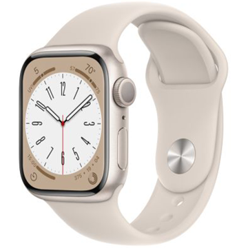 Apple MNP63GK/A Series 8, 1.69", 41mm, Waterproof, Bluetooth, Wi-Fi, Smart Watch, Beige