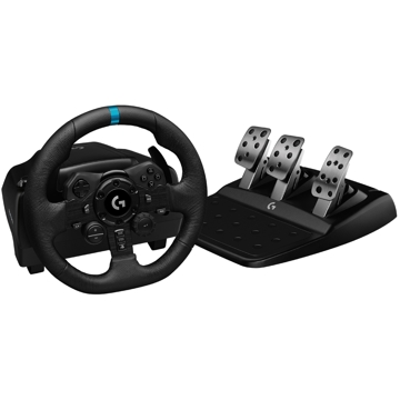 კომპიუტერული საჭე+პედლები Logitech L941-000158 G923, PC, Xbox, Racing Wheel+Pedals, Black