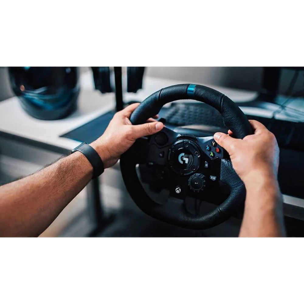 კომპიუტერული საჭე+პედლები Logitech L941-000158 G923, PC, Xbox, Racing Wheel+Pedals, Black