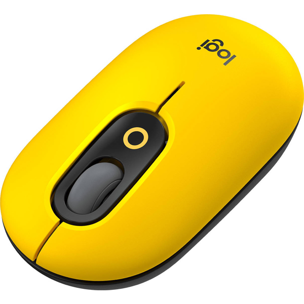 Logitech L910-006546 Pop, Wireless, USB, BT, Mouse, Black/Yellow