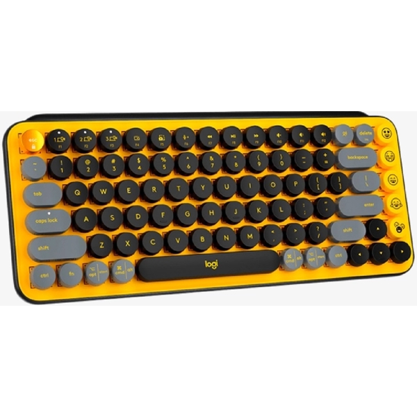 Logitech L920-010716 POP Keys, Wireless, Bluetooth, USB, Keyboard, Yellow