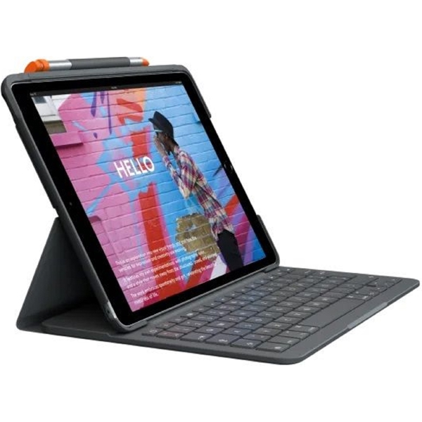 Logitech L920-009652, 10.2", iPad, Cover+Keyboard, Black