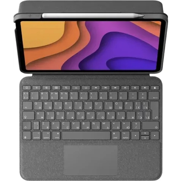 პლანშეტის ქეისი+კლავიატურა Logitech L920-010000, 10.9", iPad, Cover+Keyboard, Gray