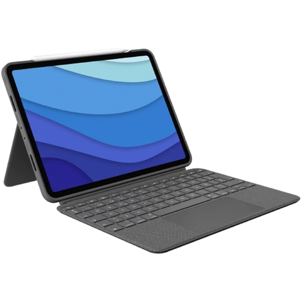 პლანშეტის ქეისი+კლავიატურა Logitech L920-010187, 12.9", iPad, Cover+Keyboard, Gray