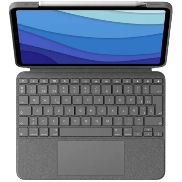 პლანშეტის ქეისი+კლავიატურა Logitech L920-010187, 12.9", iPad, Cover+Keyboard, Gray