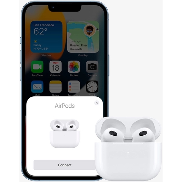 Apple MPNY3RU/A  AirPods Gen 3, Earbuds, Wireless, Bluetooth, USB-C, White