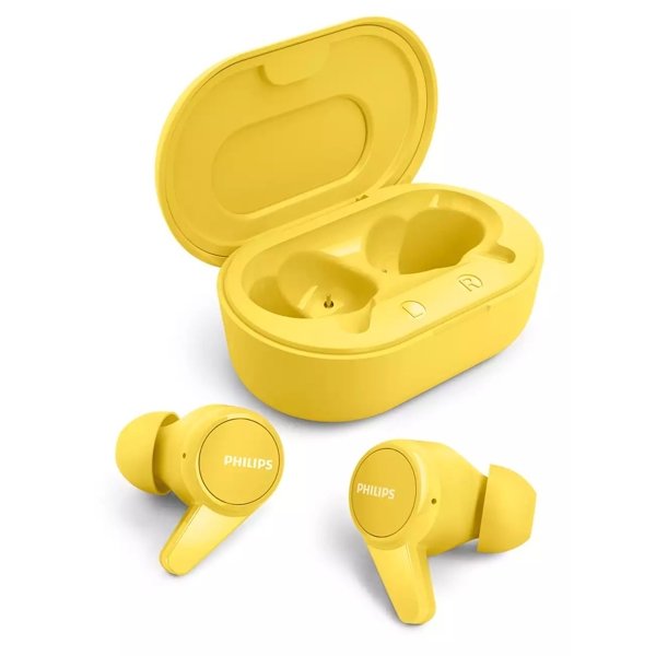 ყურსასმენი Philips TAT1207YL/00, Earphones, Wireless, Bluetooth, IPX4, Yellow